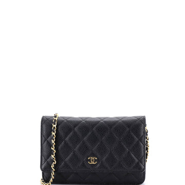 Wallet on Chain Quilted Caviar