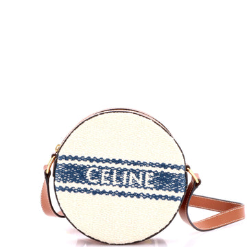 Plein Soleil Round Purse on Strap Canvas with Leather