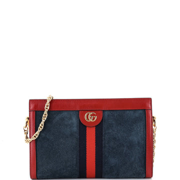 Ophidia Chain Shoulder Bag Suede Small