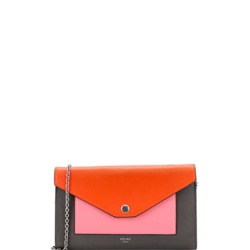 Pocket Envelope Shoulder Bag Leather Small