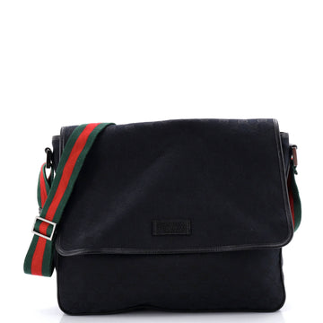 Web Strap Flap Messenger GG Canvas Medium