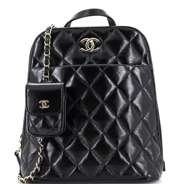 My Pocket Backpack Quilted Shiny Calfskin