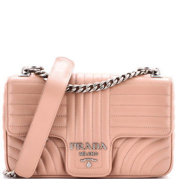 Chain Flap Shoulder Bag Diagramme Quilted Leather Medium