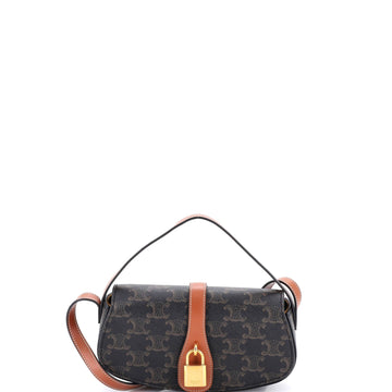 Tabou Clutch with Strap Triomphe Coated Canvas