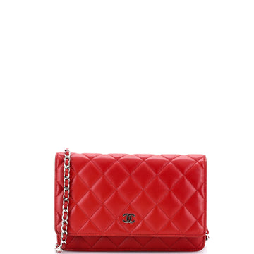 Wallet on Chain Quilted Lambskin