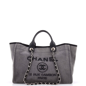 Deauville Tote Canvas with Sequins Medium