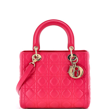 Lady Dior Bag Cannage Quilt Lambskin Medium