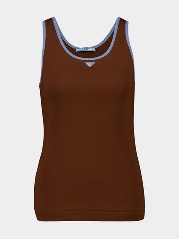 Tobacco Brown Cotton Tank Top