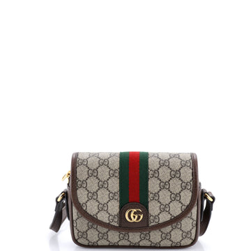 Ophidia Flap Shoulder Bag GG Coated Canvas Mini