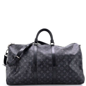 Keepall Bandouliere Bag Monogram Eclipse Canvas 55