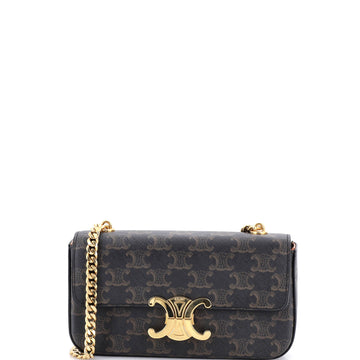 Triomphe Chain Shoulder Bag Triomphe Coated Canvas Small