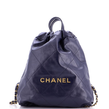 22 Chain Backpack Quilted Calfskin Medium