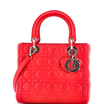 Lady Dior Bag Cannage Quilt Lambskin Medium