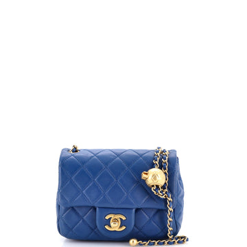 Pearl Crush Square Flap Bag Quilted Lambskin Mini