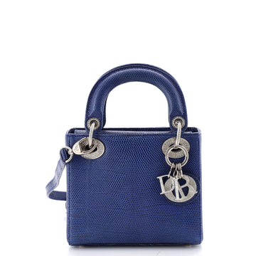 Lady Dior Bag Lizard with Crystal Charms Mini