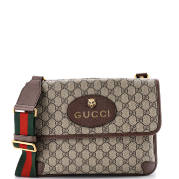 Neo Vintage Flap Messenger GG Coated Canvas Medium