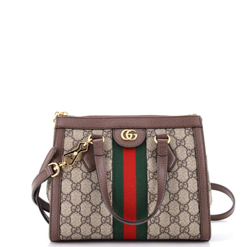 Ophidia Top Handle Tote GG Coated Canvas Small