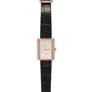 Chanel 18k Beige Gold Medium Boy.Friend Watch
