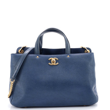 CC Lock Shopping Tote Caviar Large