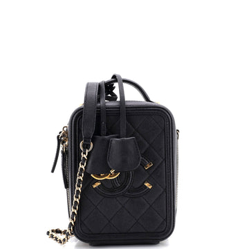 Filigree Vertical Vanity Case Quilted Caviar