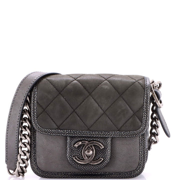 Paris-Bombay Back to School Crossbody Bag Quilted Iridescent Calfskin Mini