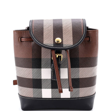 Flap Backpack House Check Coated Canvas Micro