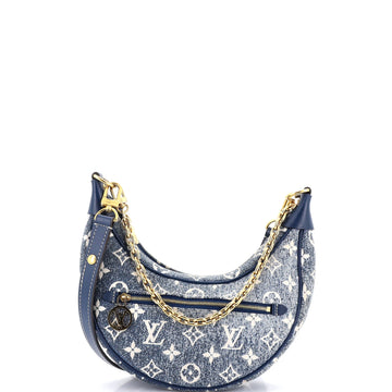 Loop Handbag Monogram Jacquard Denim