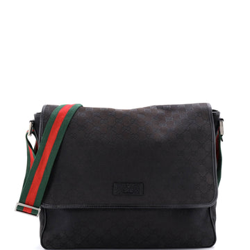 Web Strap Flap Messenger GG Canvas Medium
