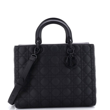 Ultra Matte Lady Dior Bag Cannage Quilt Calfskin Large