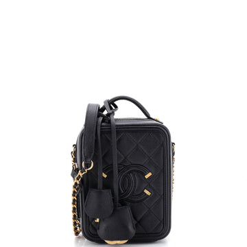 Filigree Vertical Vanity Case Quilted Caviar