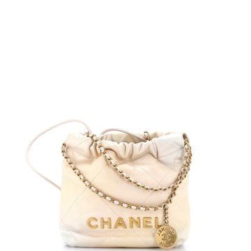 22 Chain Hobo Quilted Shaded Calfskin Mini