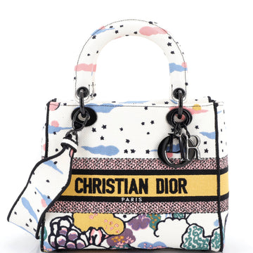 Lady D-Lite Bag Embroidered Canvas Medium
