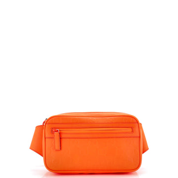Front Zip Belt Bag GG Rubber Effect Leather