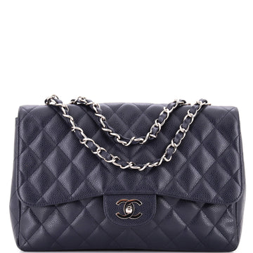 Classic Single Flap Bag Quilted Caviar Jumbo