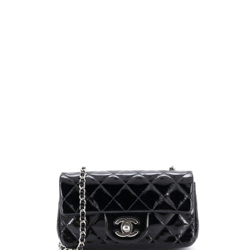 Classic Single Flap Bag Quilted Patent Extra Mini