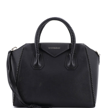 Antigona Bag Leather with Woven Detail Small