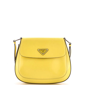 Cleo Flap Shoulder Bag Spazzolato Leather Small