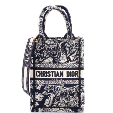 Book Tote Phone Bag Embroidered Canvas Mini