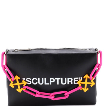Block Pouch Shoulder Bag Printed Leather