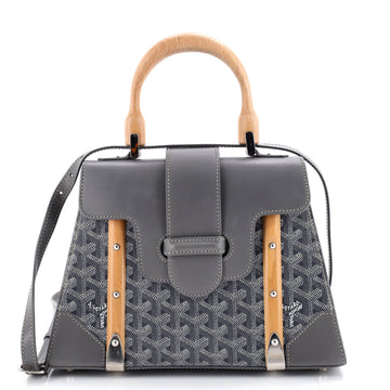 Saigon Top Handle Bag Coated Canvas with Leather PM