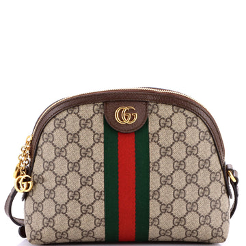 Ophidia Dome Shoulder Bag GG Coated Canvas Small
