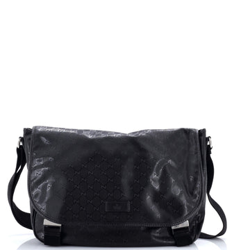 Double Buckle Messenger Bag GG Imprime Large