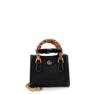 Diana NM Bamboo Handle Tote Crystal Embellished GG Canvas Mini