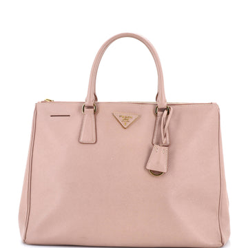 Double Zip Lux Tote Saffiano Leather Medium