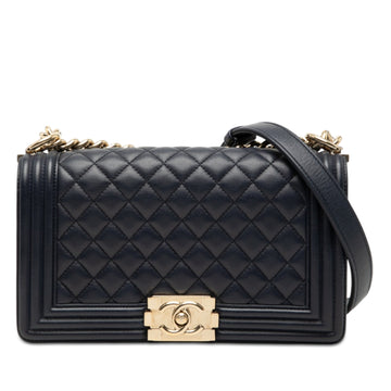 Boy Flap Bag Quilted Leather Old Medium