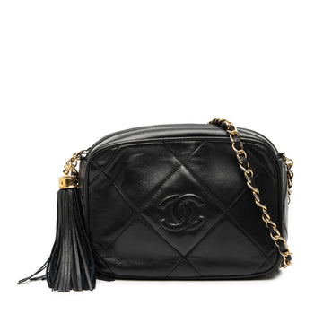 Vintage Diamond CC Camera Bag Quilted Leather Mini