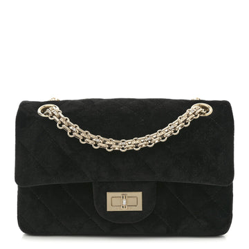 Velvet Quilted Crystal Mini 2.55 Reissue Flap Black