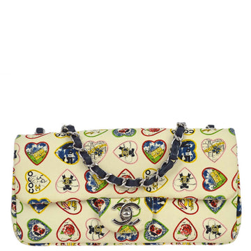 Top Quality Chanel * 2005-2006 Ivory Leather/canvas Valentine Shoulder Bag
