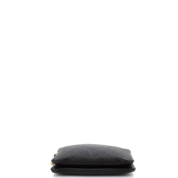 Double Zip Pochette Monogram Empreinte Leather