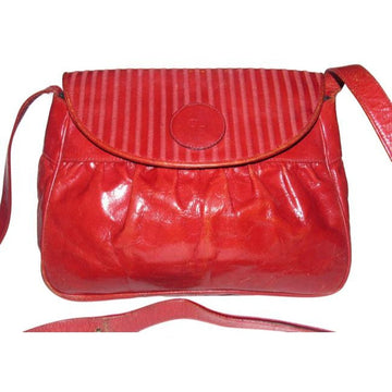 Fendi Vintage Envelope Pursesdesigner Purses Red Lacquered Or  Leather And Supple Red Leather